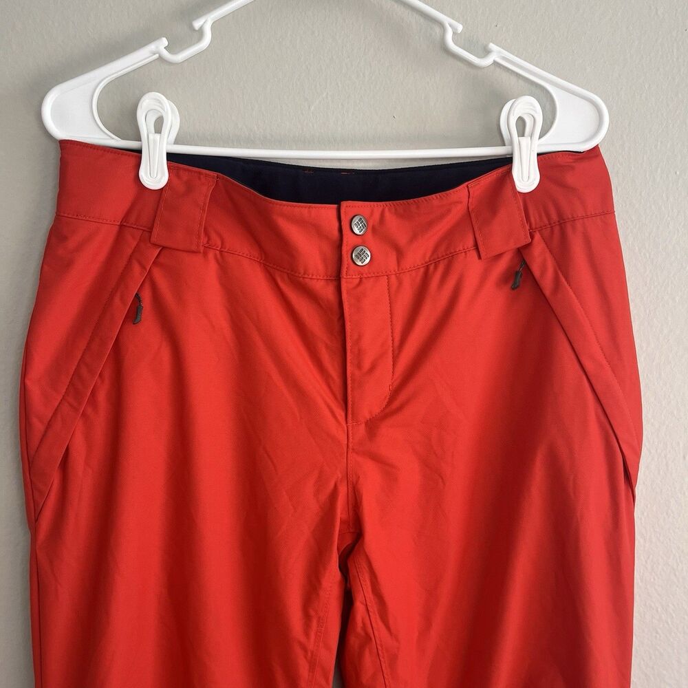 Columbia Insulated Ski Pants Omni Heat Omni Tech Orange Women M - Picture 2 of 6
